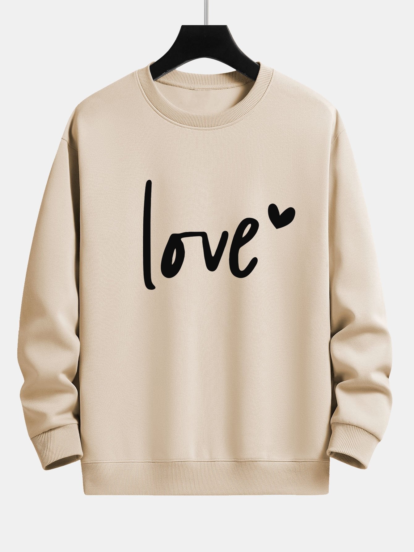 Sweat-shirt décontracté à imprimé Love