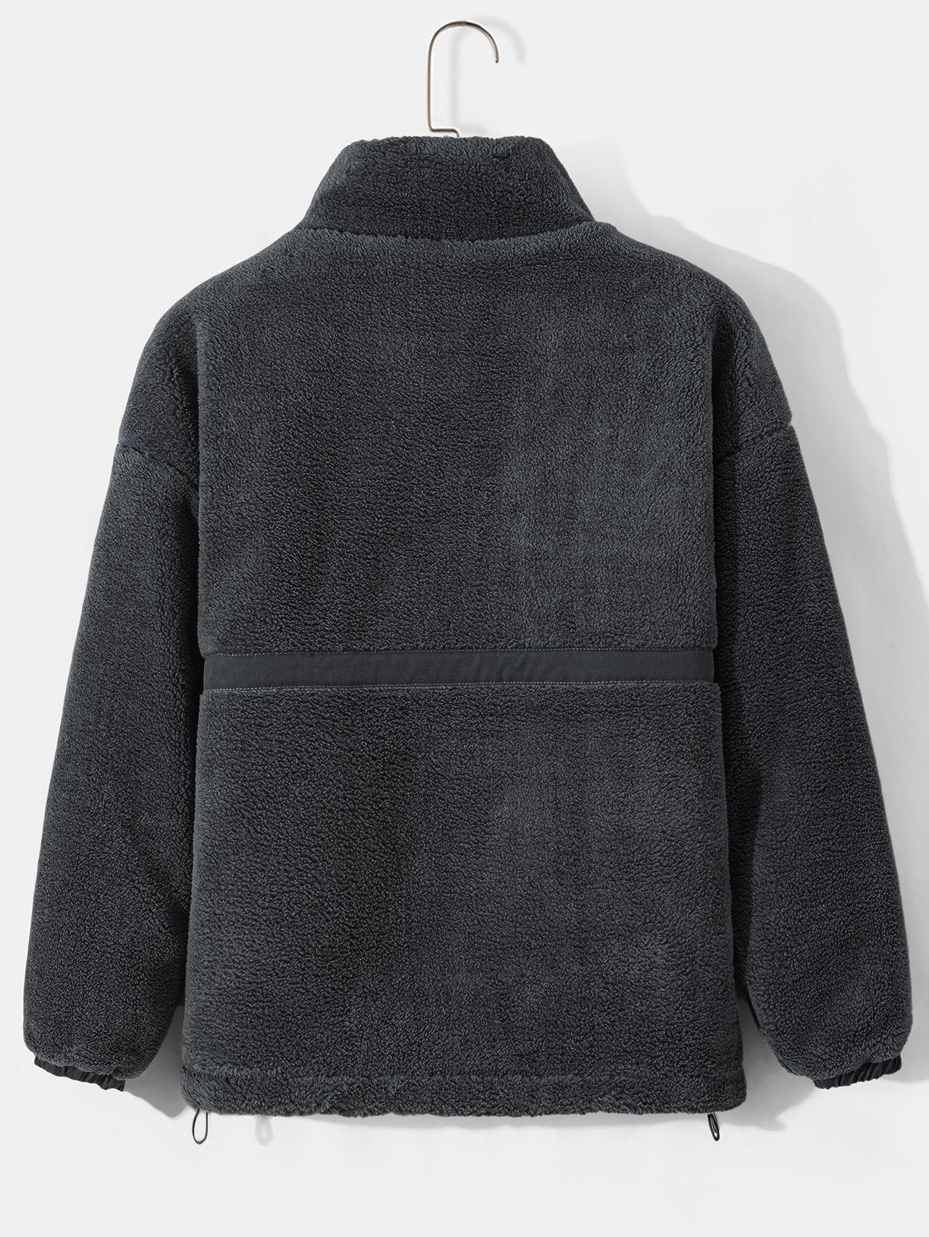 Manteau zippé en polaire matelassée doublée
