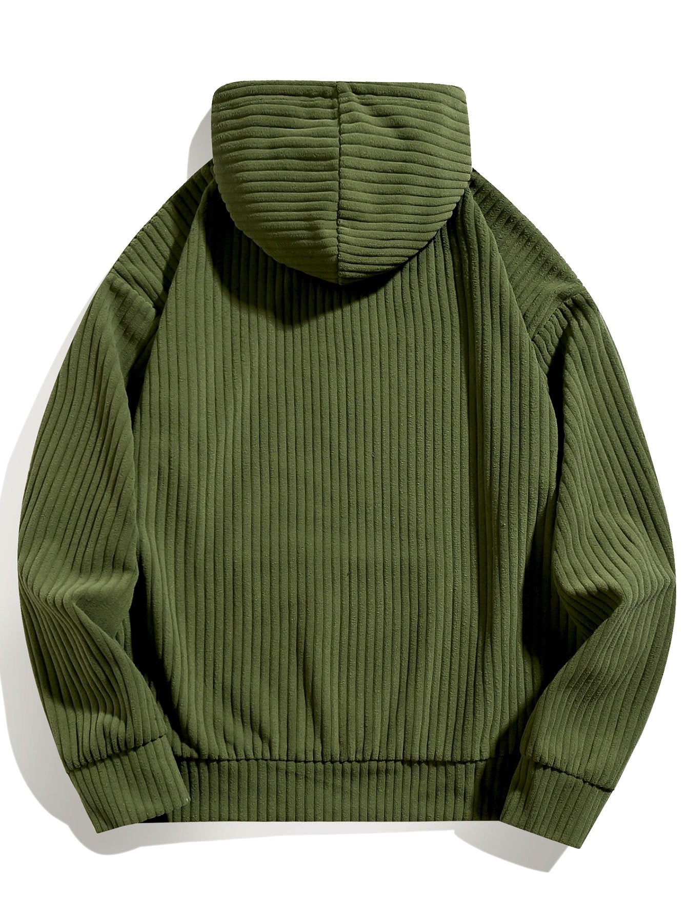 Sweat à capuche en velours côtelé coupe décontractée