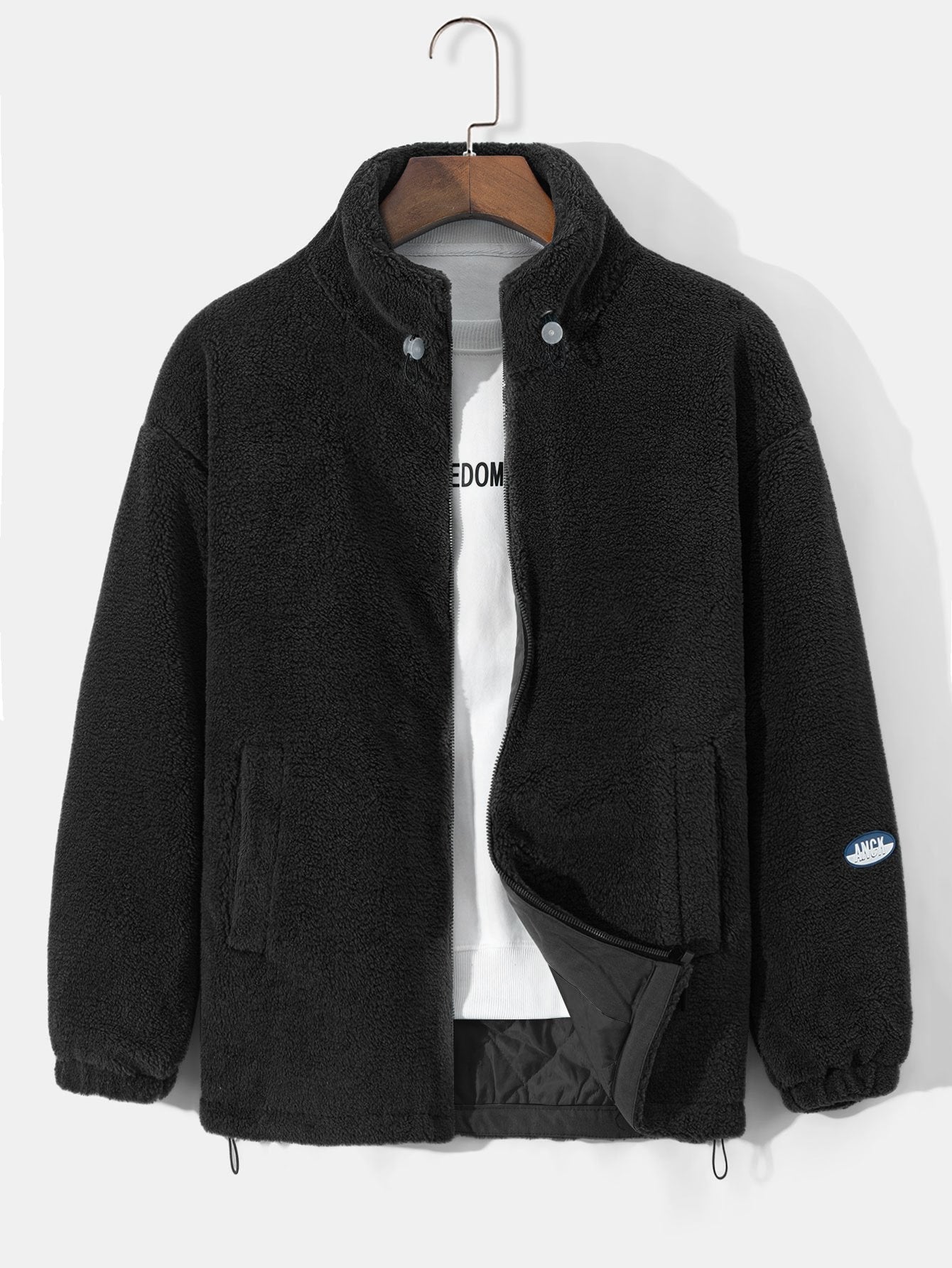 Manteau en peluche doublé matelassé