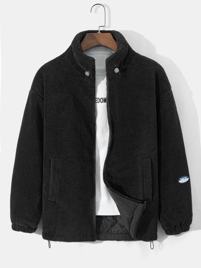 Manteau en peluche doublé matelassé