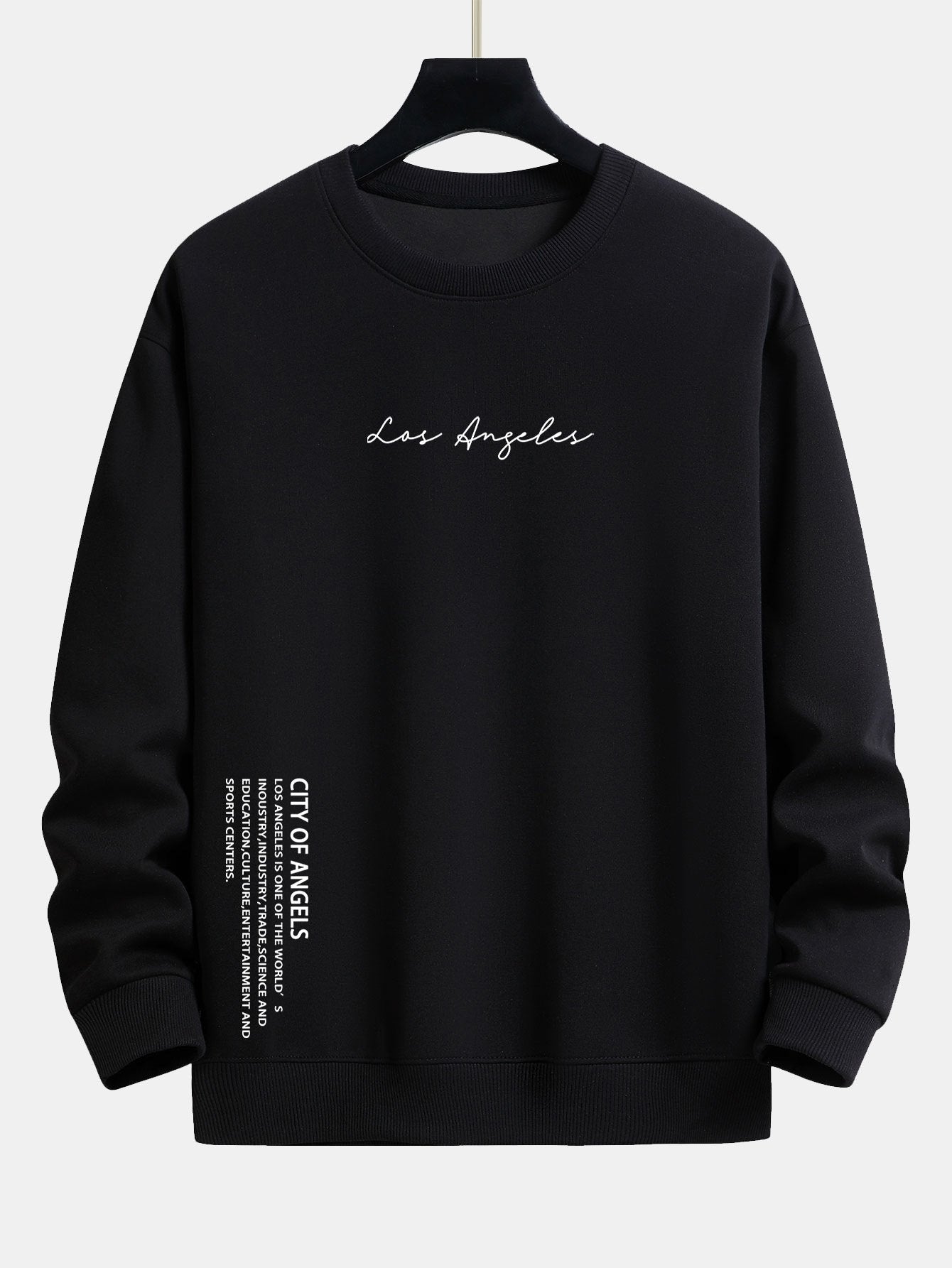 Sweat-shirt décontracté à slogan Los Angeles