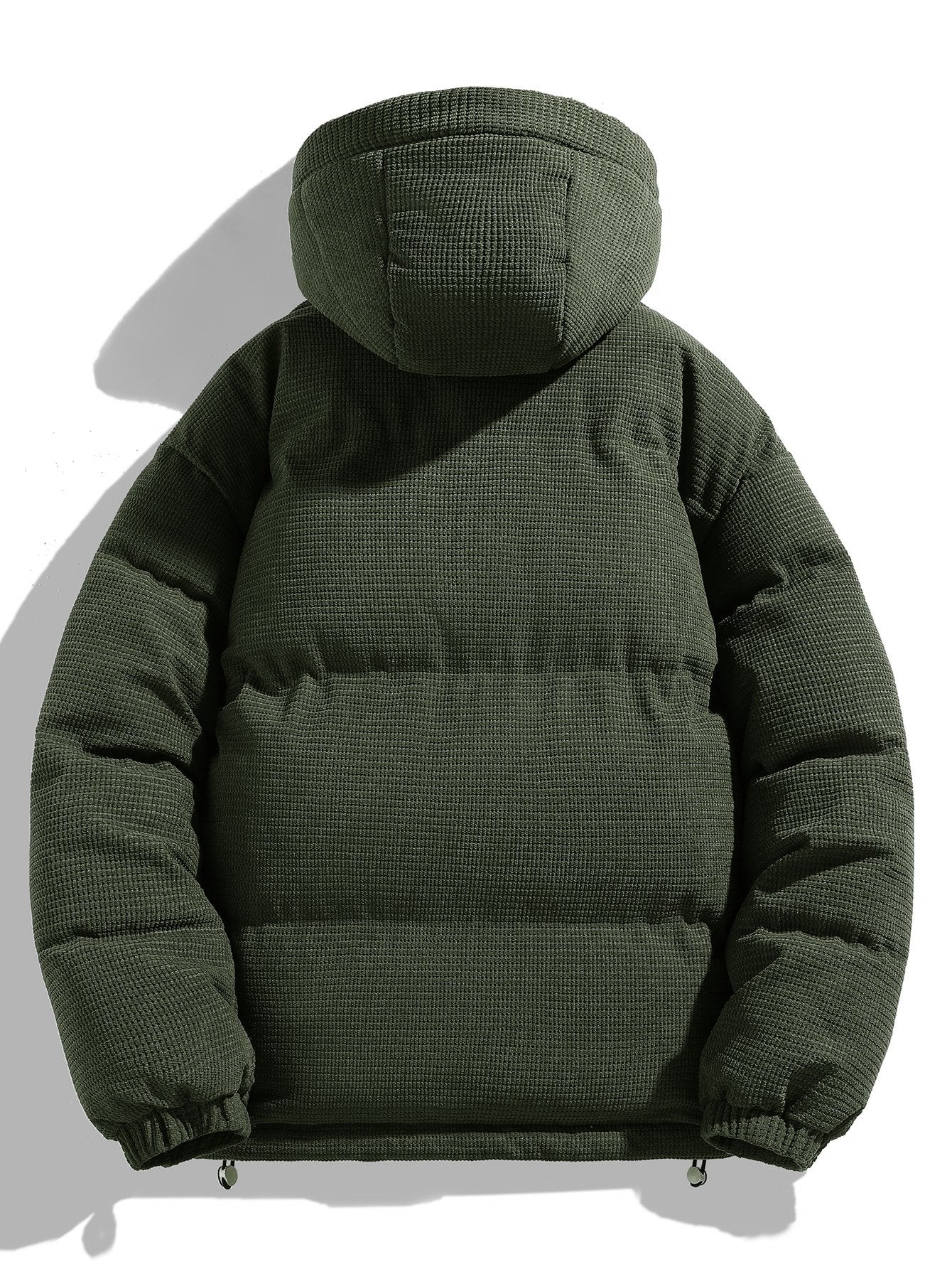 Doudoune à capuche en velours côtelé doublée Teddy