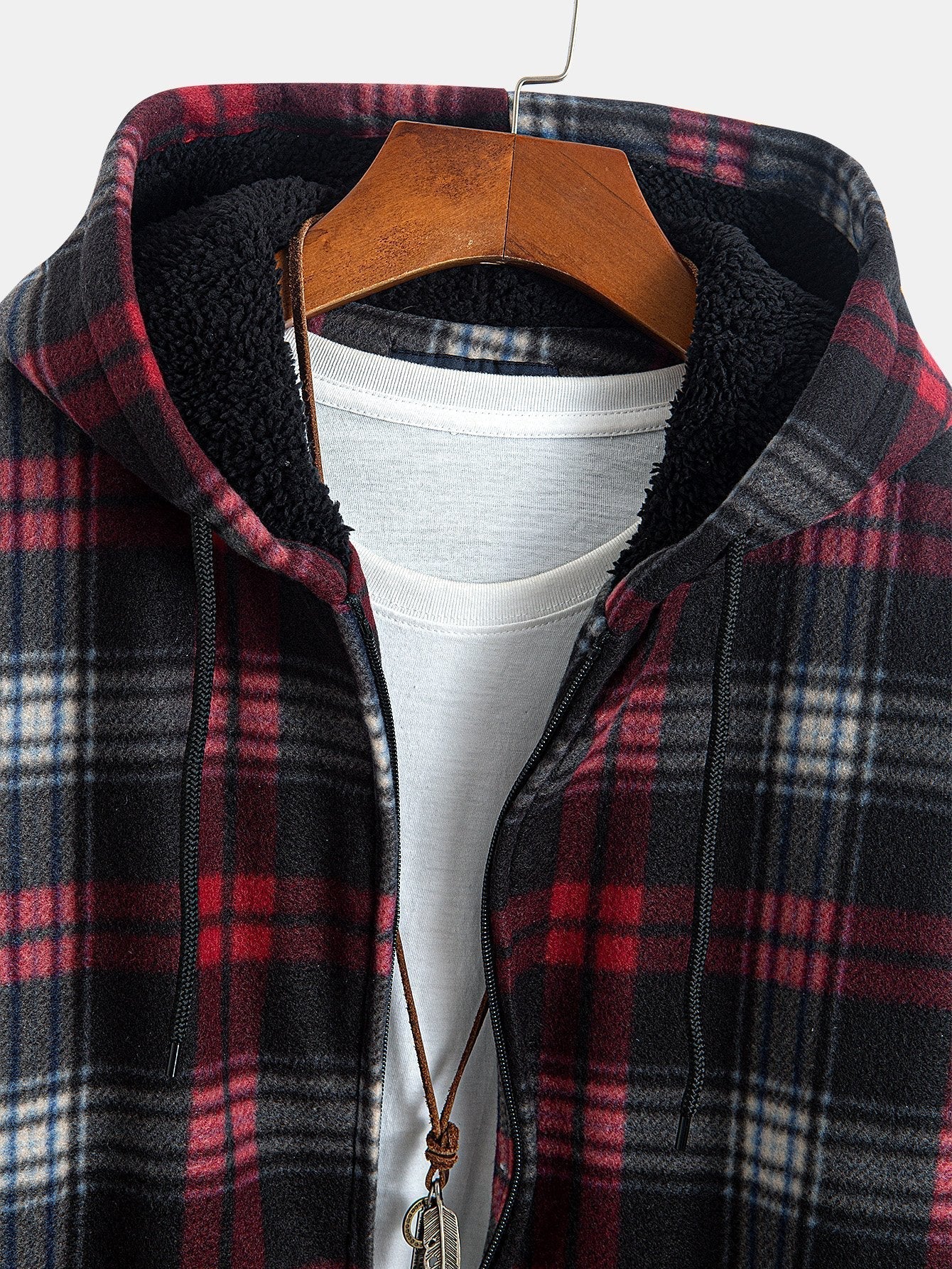 Sweat à capuche en flanelle doublé polaire Teddy