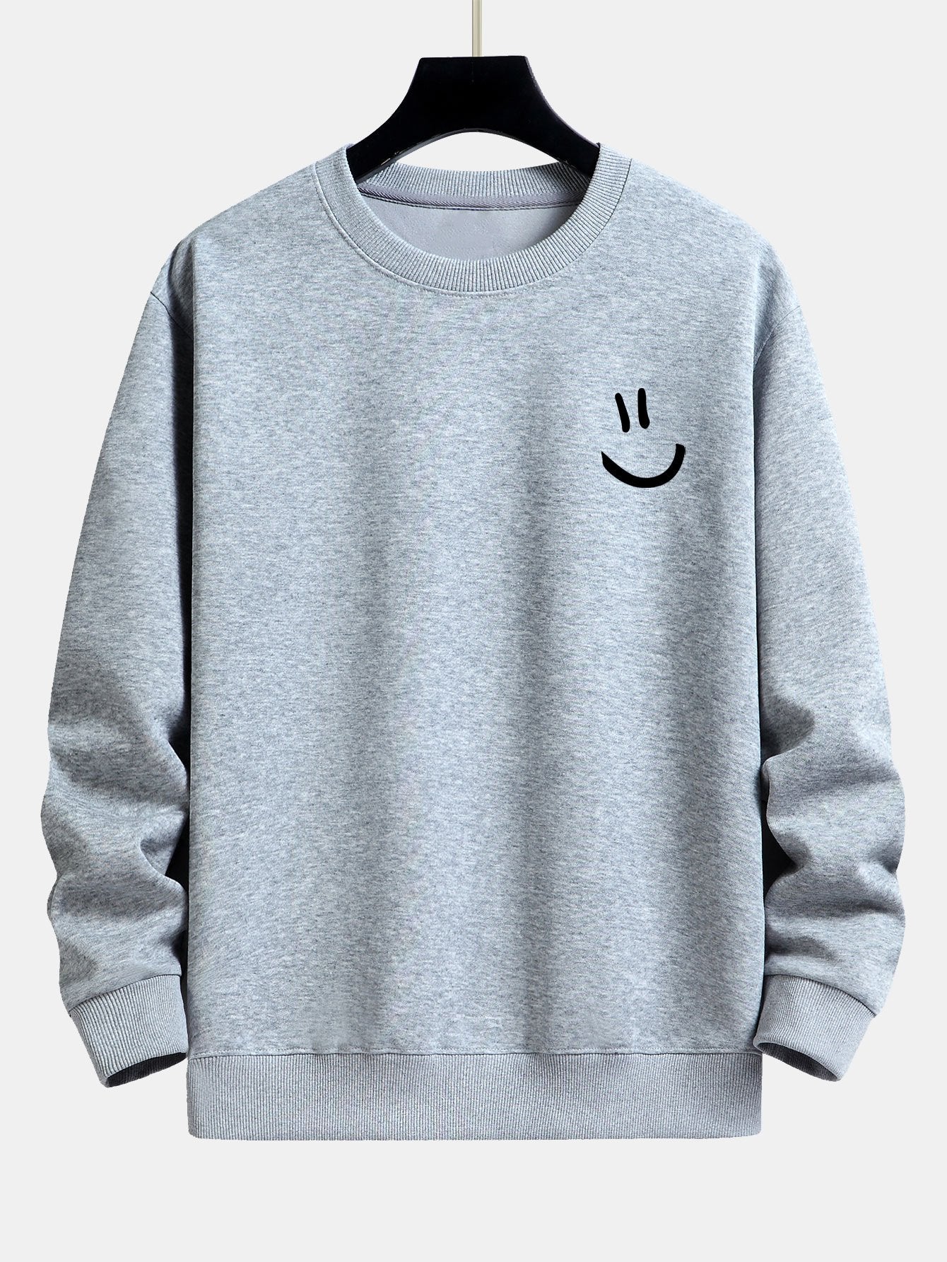 Sweat-shirt décontracté à imprimé smiley