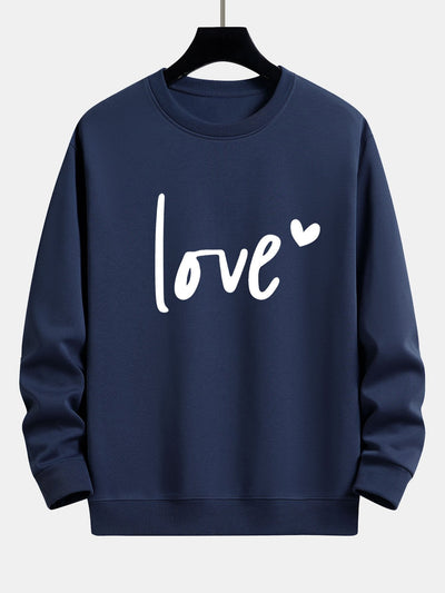 Sweat-shirt décontracté à imprimé Love