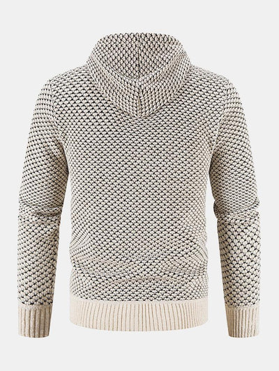 Pull à capuche texturé doublé en peluche