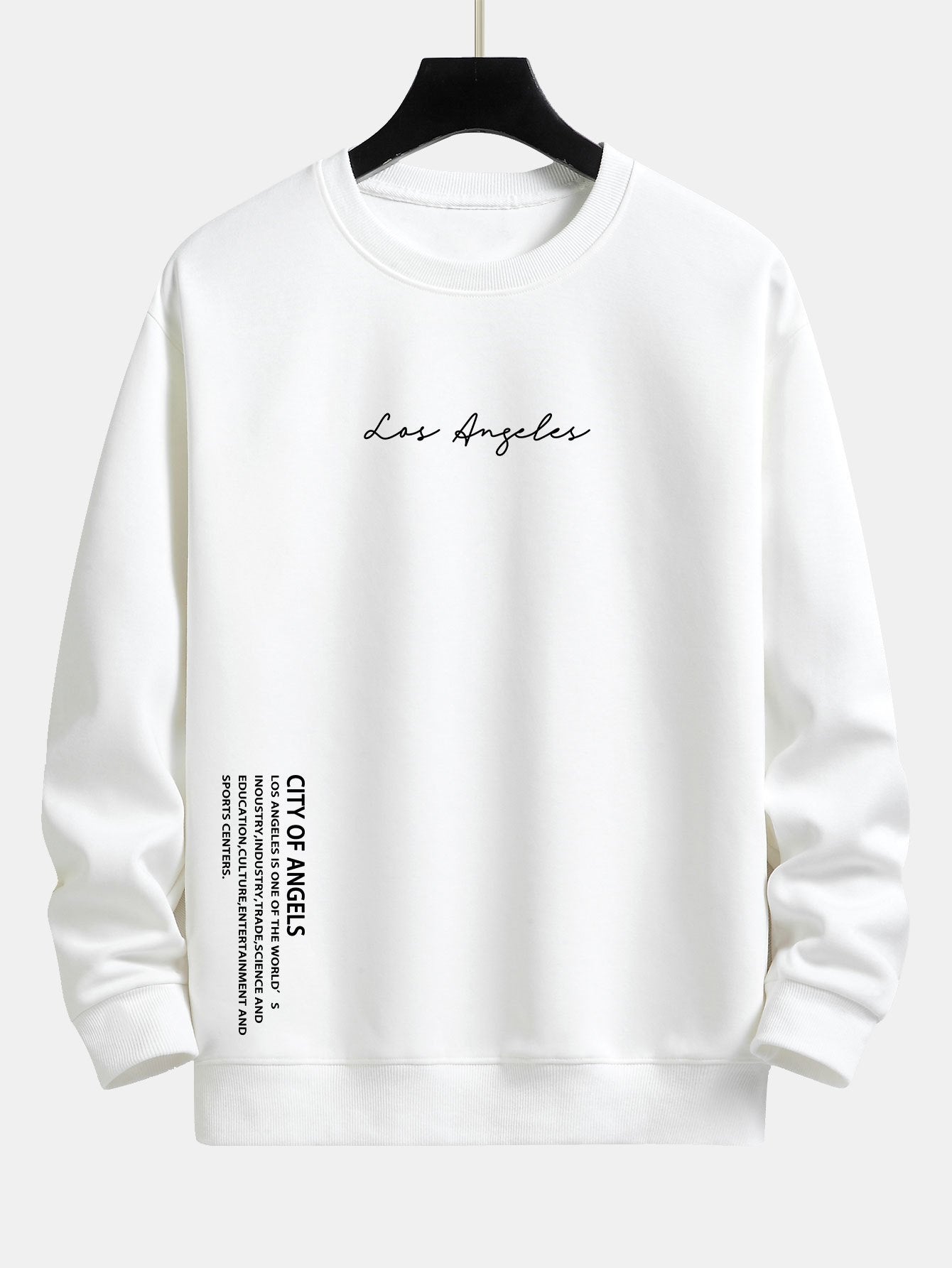 Sweat-shirt décontracté à slogan Los Angeles