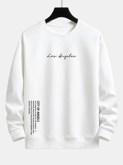 Sweat-shirt décontracté à slogan Los Angeles