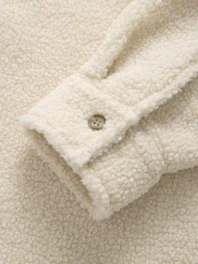 Chemise boutonnée en polaire Teddy