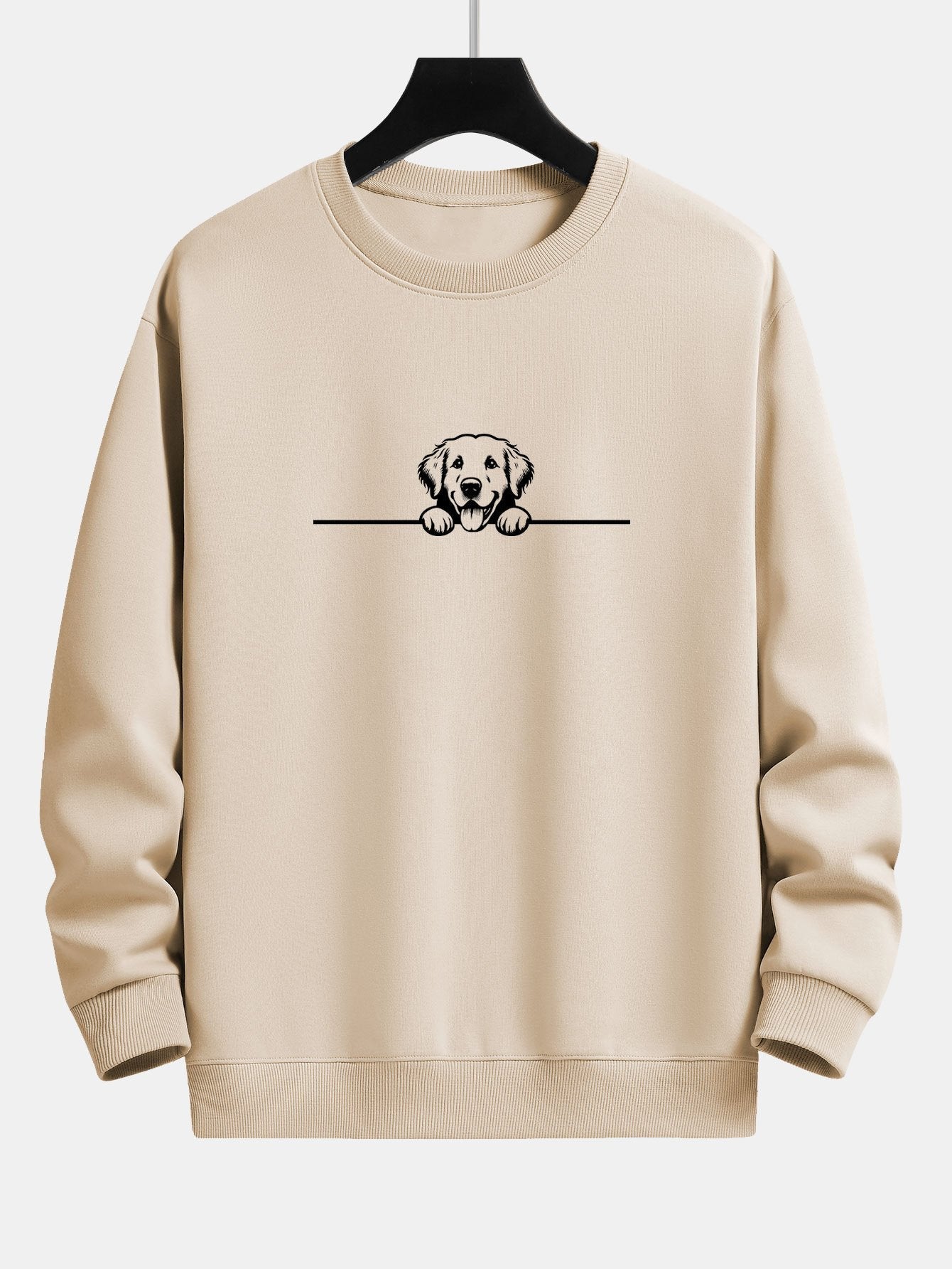 Sweat-shirt décontracté à imprimé chien Golden Retriever