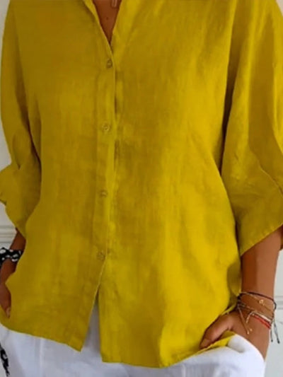 Janine | Chemise Manches 3/4 Pour Femme | Oversize
