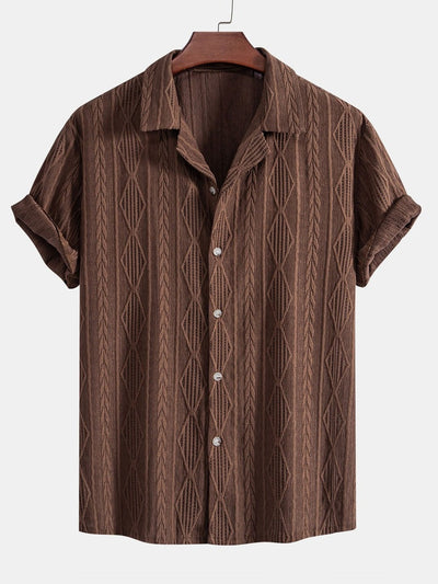 Chemise jacquard cubaine et pantalon en lin