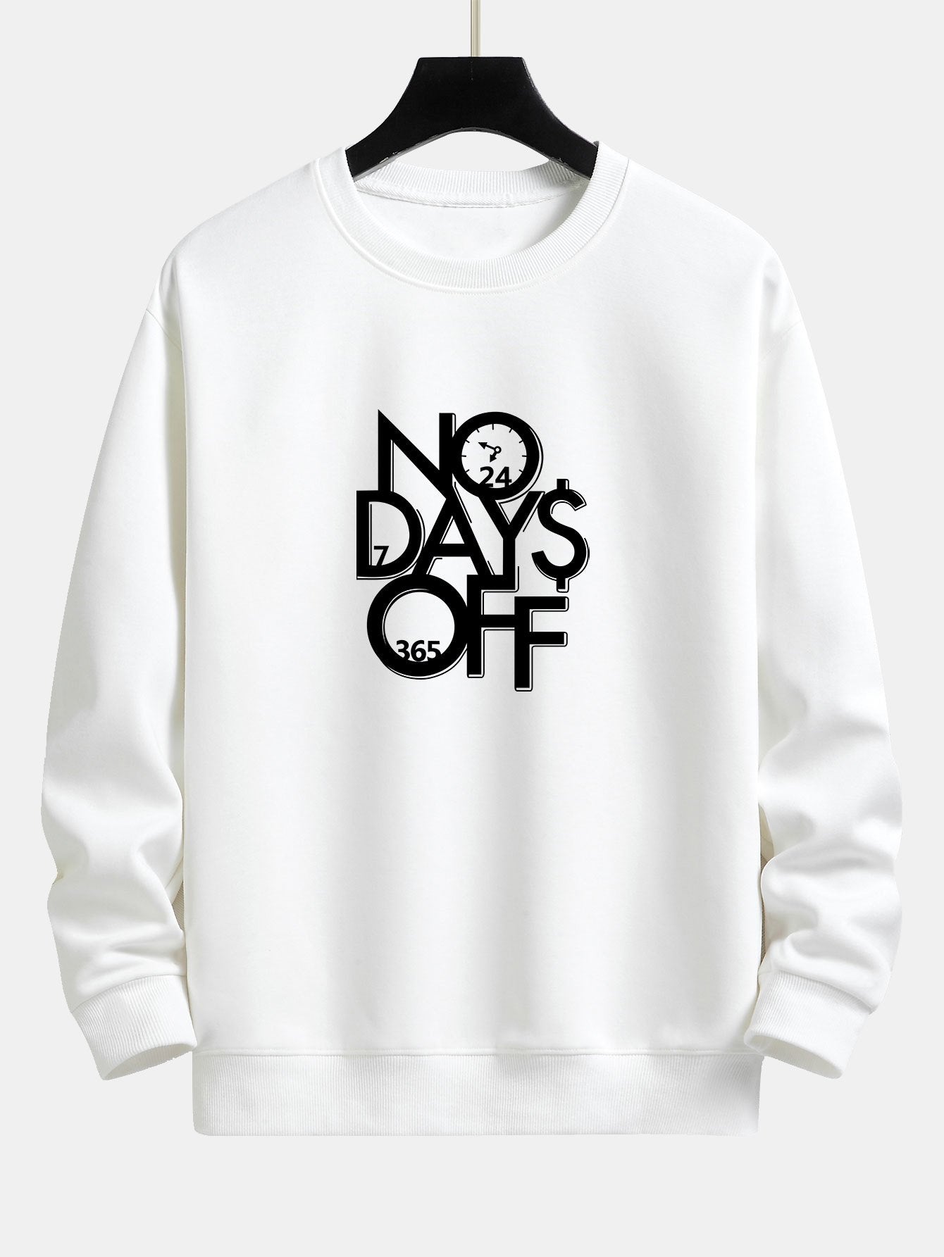 Sweat-shirt décontracté imprimé No Days Off