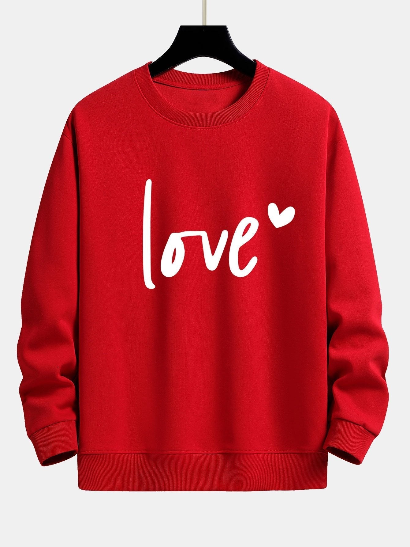 Sweat-shirt décontracté à imprimé Love