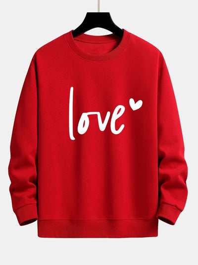 Sweat-shirt décontracté à imprimé Love