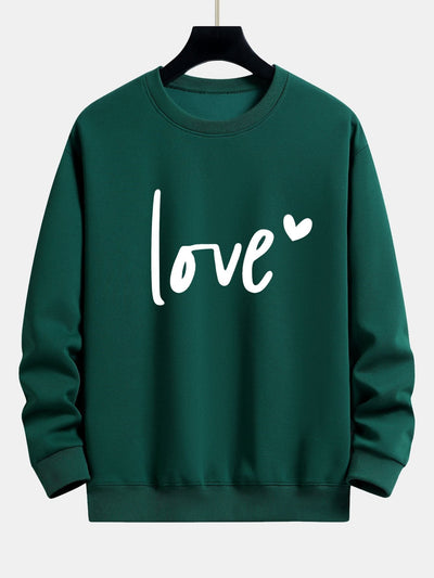 Sweat-shirt décontracté à imprimé Love