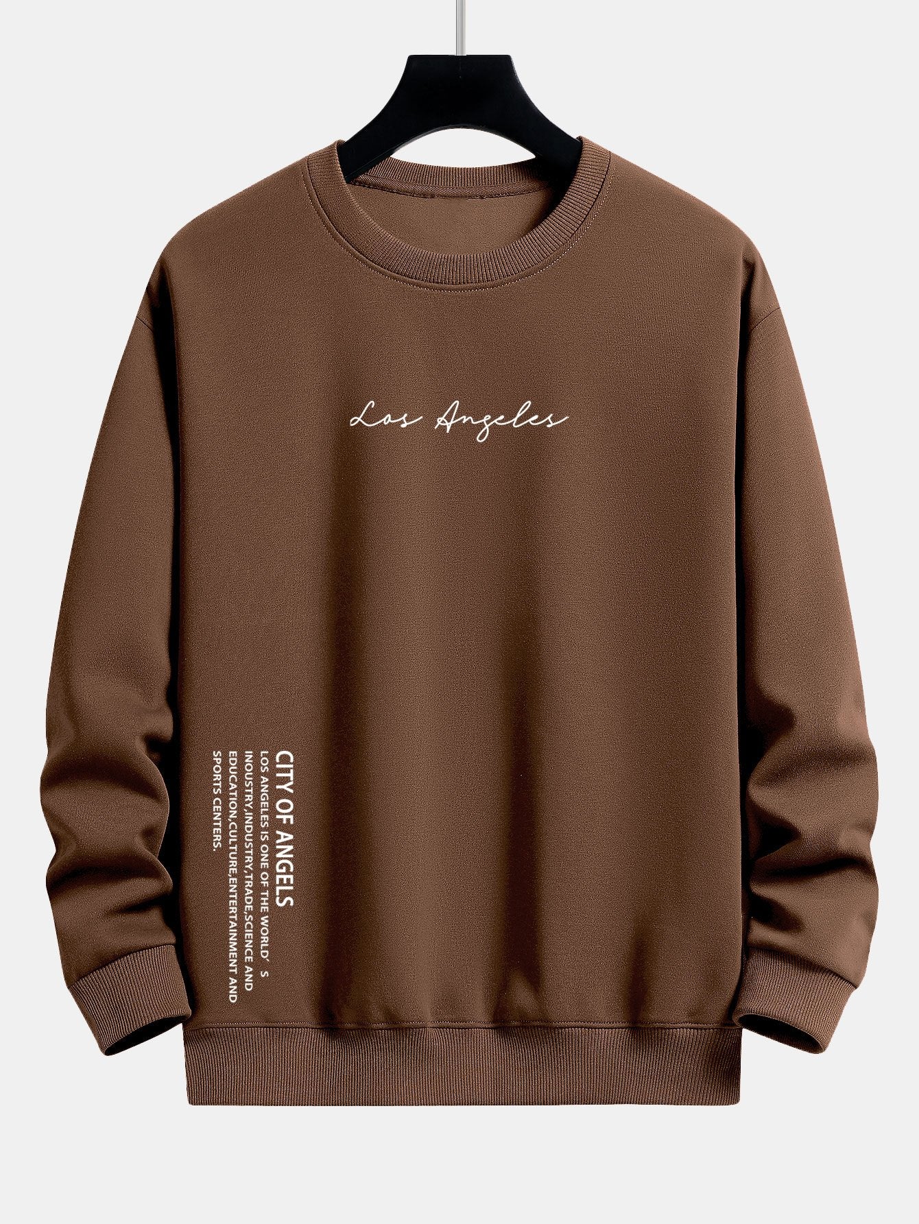 Sweat-shirt décontracté à slogan Los Angeles