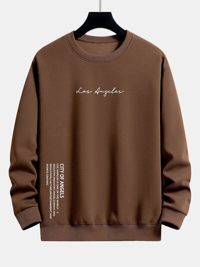 Sweat-shirt décontracté à slogan Los Angeles