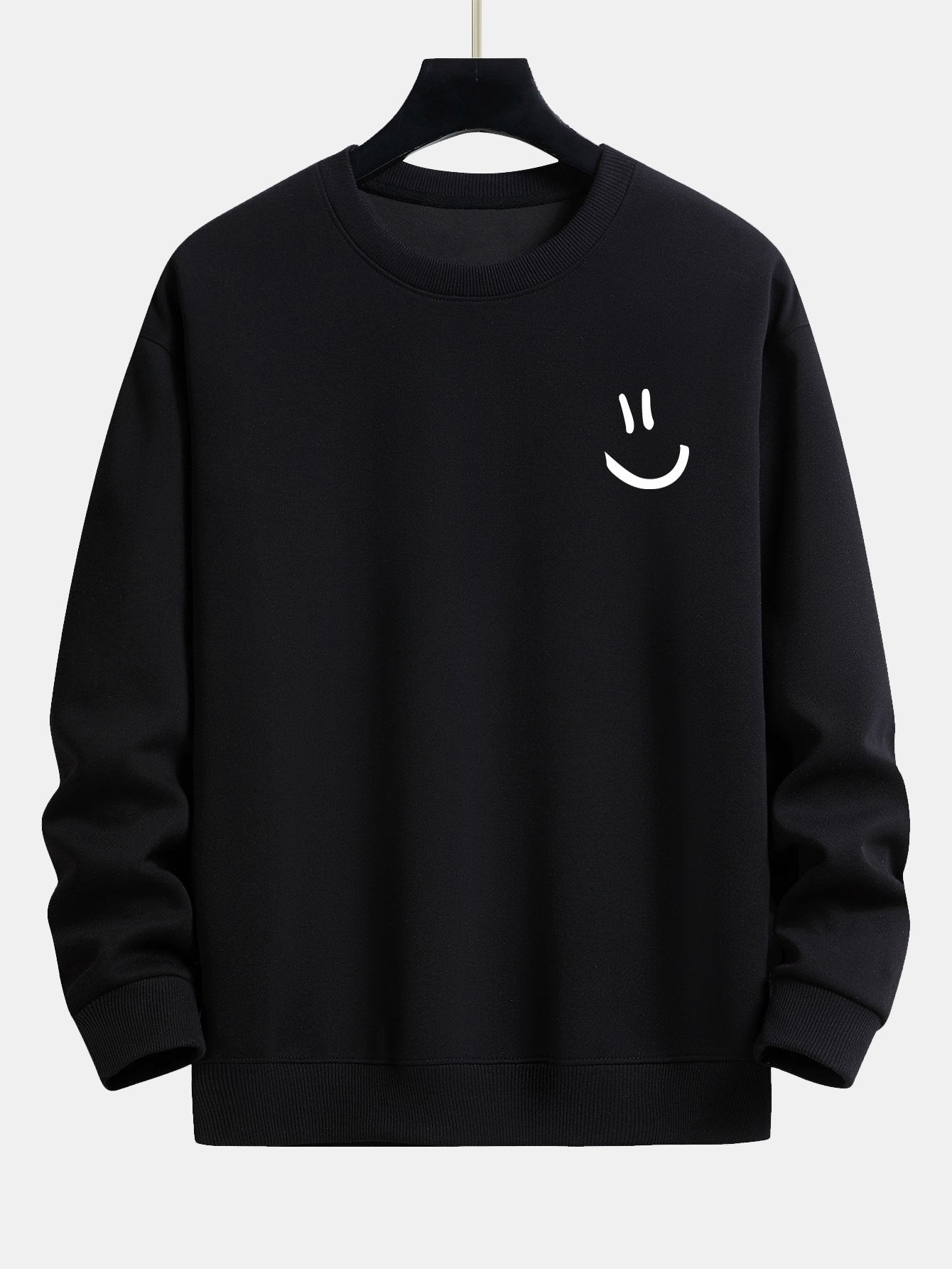 Sweat-shirt décontracté à imprimé smiley
