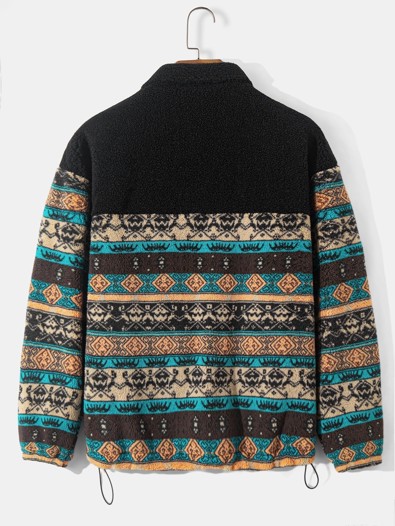 Manteau polaire à imprimé ethnique