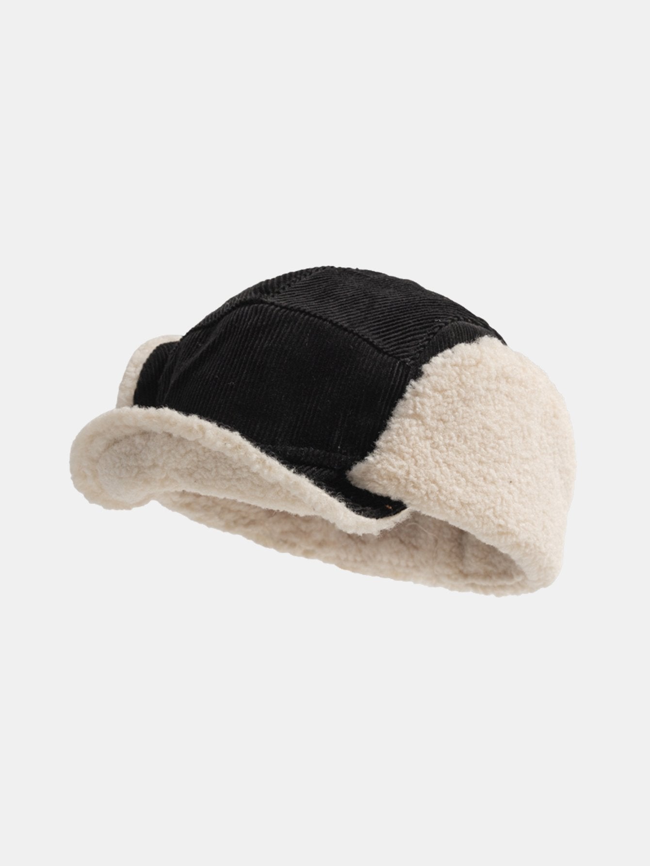 Casquette de baseball rétro en velours côtelé avec oreillettes