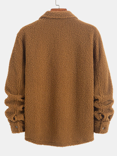 Chemise boutonnée en polaire Teddy