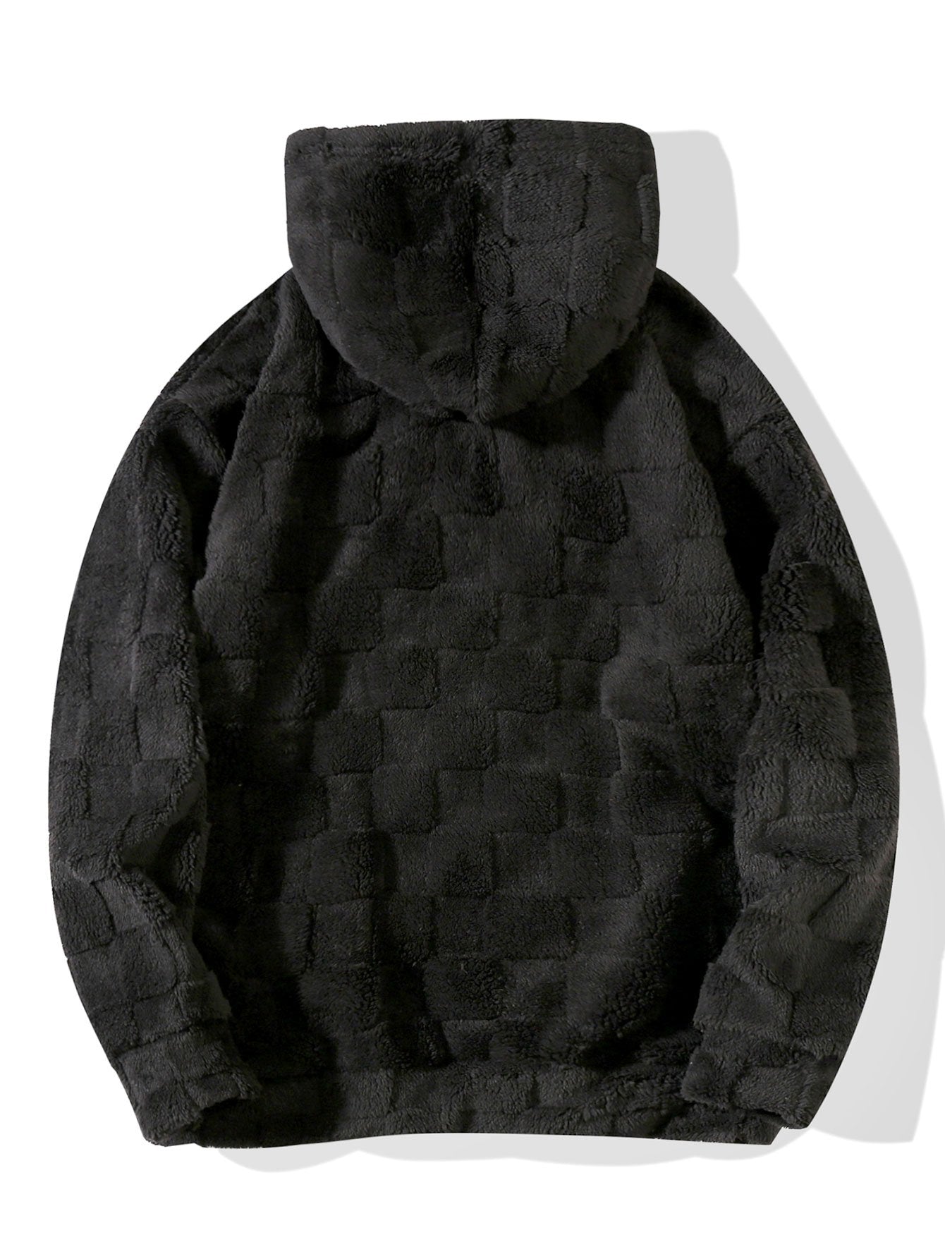 Sweat à capuche Teddy à damier coupe décontractée
