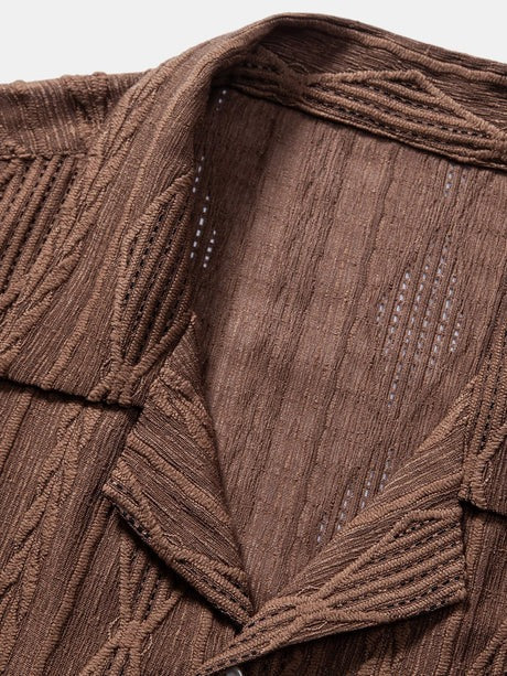 Chemise jacquard cubaine et pantalon en lin