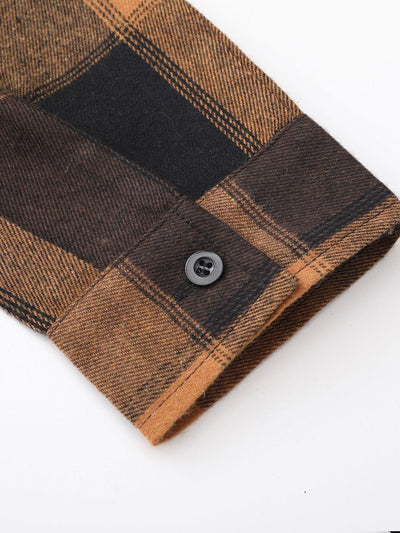 Chemise à carreaux en velours côtelé