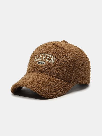 Casquette de baseball en peluche chaude brodée Eleven