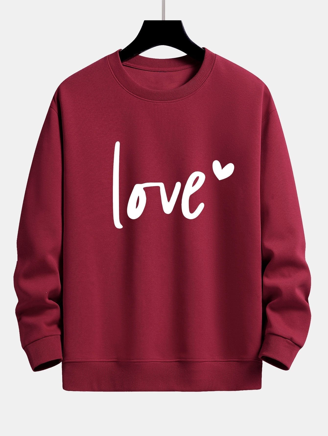Sweat-shirt décontracté à imprimé Love