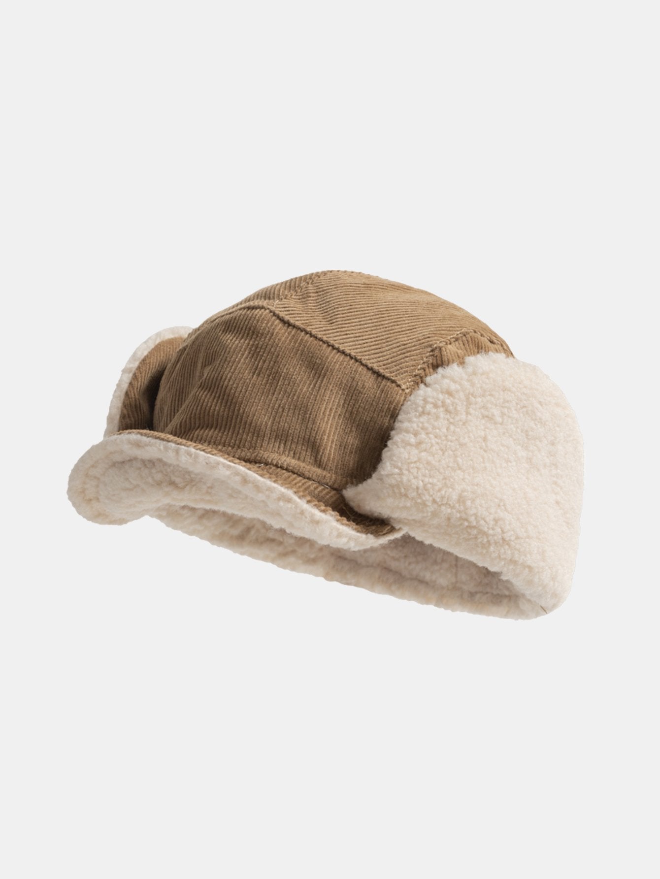 Casquette de baseball rétro en velours côtelé avec oreillettes