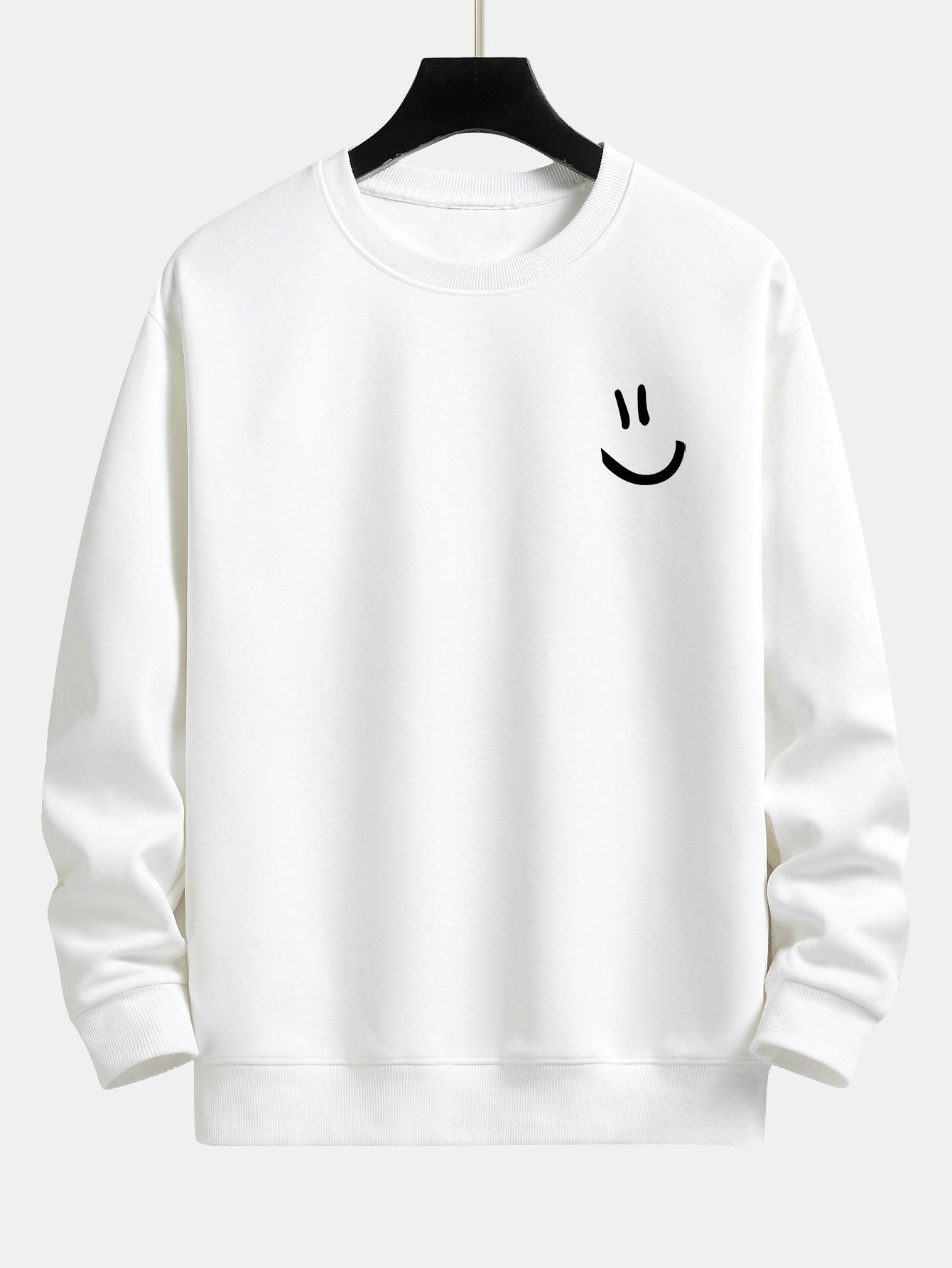 Sweat-shirt décontracté à imprimé smiley