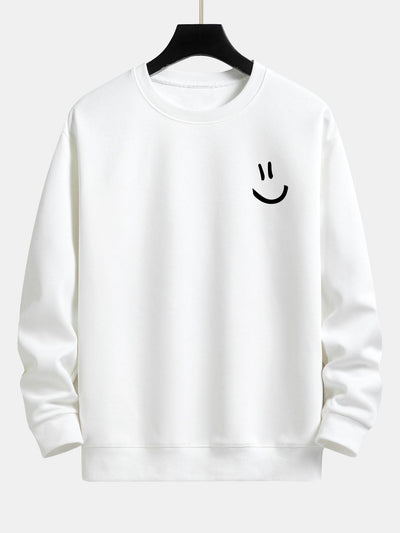 Sweat-shirt décontracté à imprimé smiley