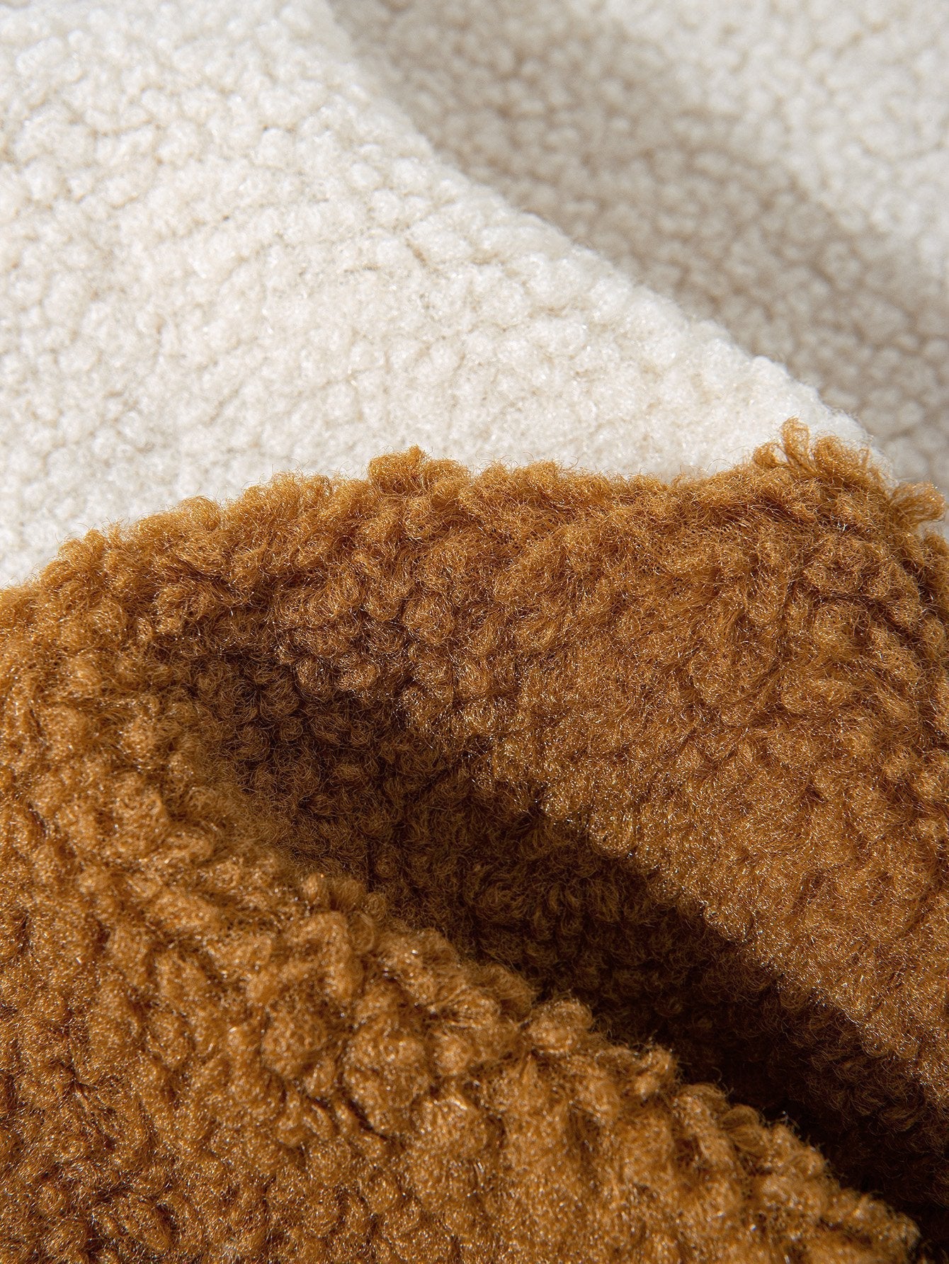 Manteau polaire Teddy à blocs de couleurs