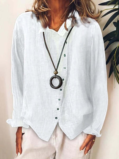 Tunique femme en coton et lin