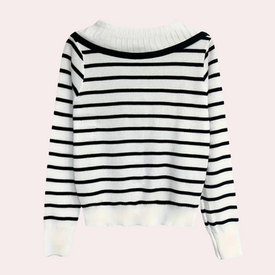 OLIVEA - Pull à Col avec Rayures pour Femmes