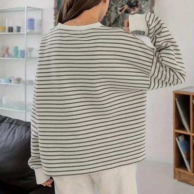 CHERYL - Sweatshirt à Rayures Décontracté pour Femmes