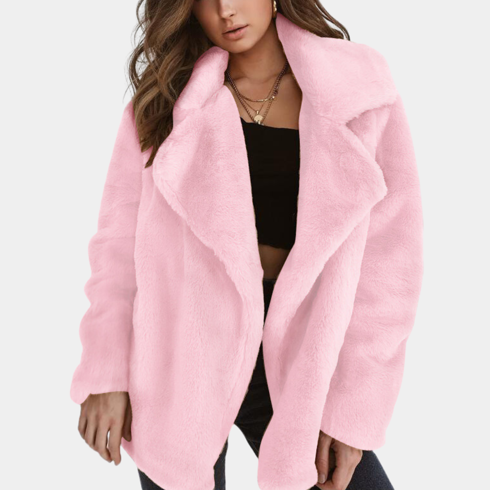 ASHLEY - Manteau d'Hiver Classique en Peluche pour Femmes