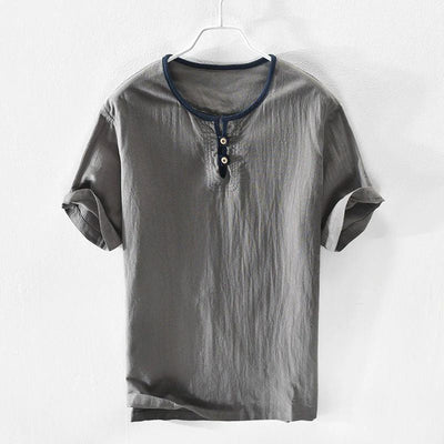 Chemise d'été en lin léger, élégante et respirante, pour homme - Hajo