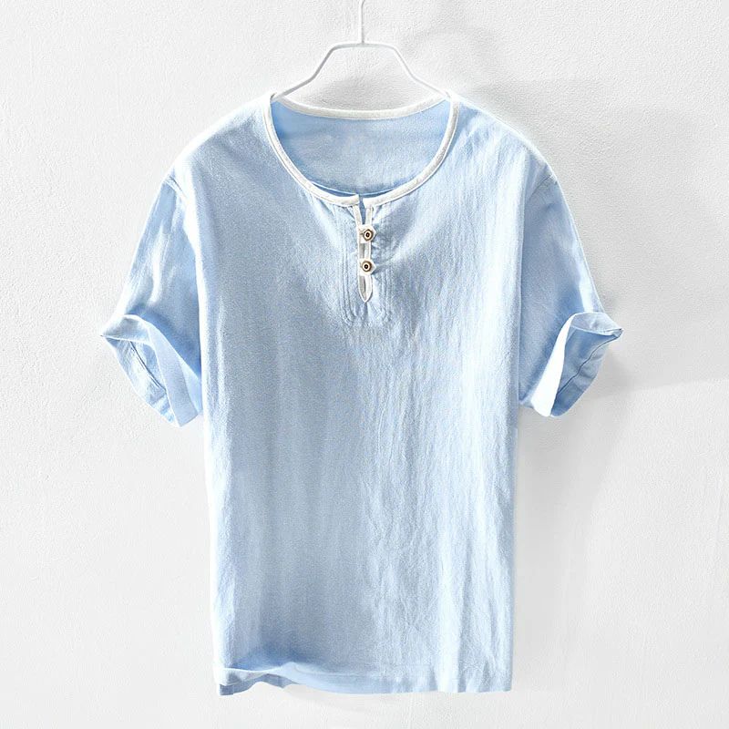 Chemise d'été en lin léger, élégante et respirante, pour homme - Hajo