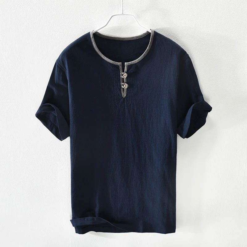 Chemise d'été en lin léger, élégante et respirante, pour homme - Hajo