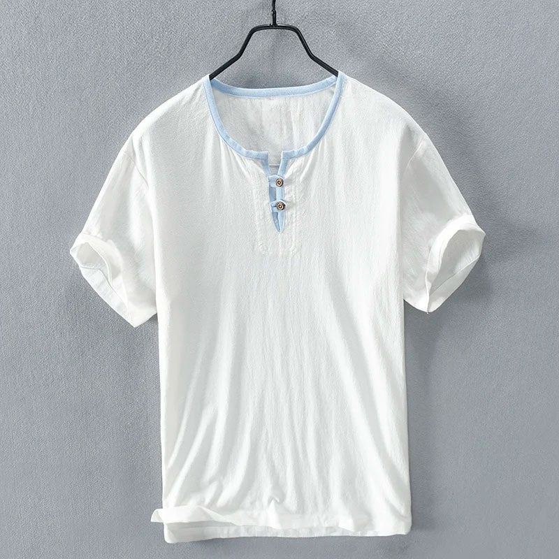 Chemise d'été en lin léger, élégante et respirante, pour homme - Hajo