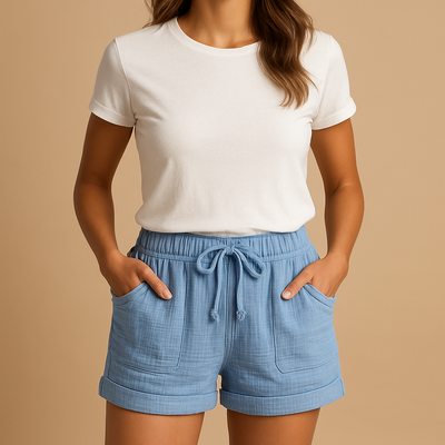 Short d'été léger avec taille élastique pour femmes | Manya