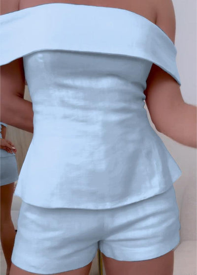 Ensemble deux pièces en coton et lin