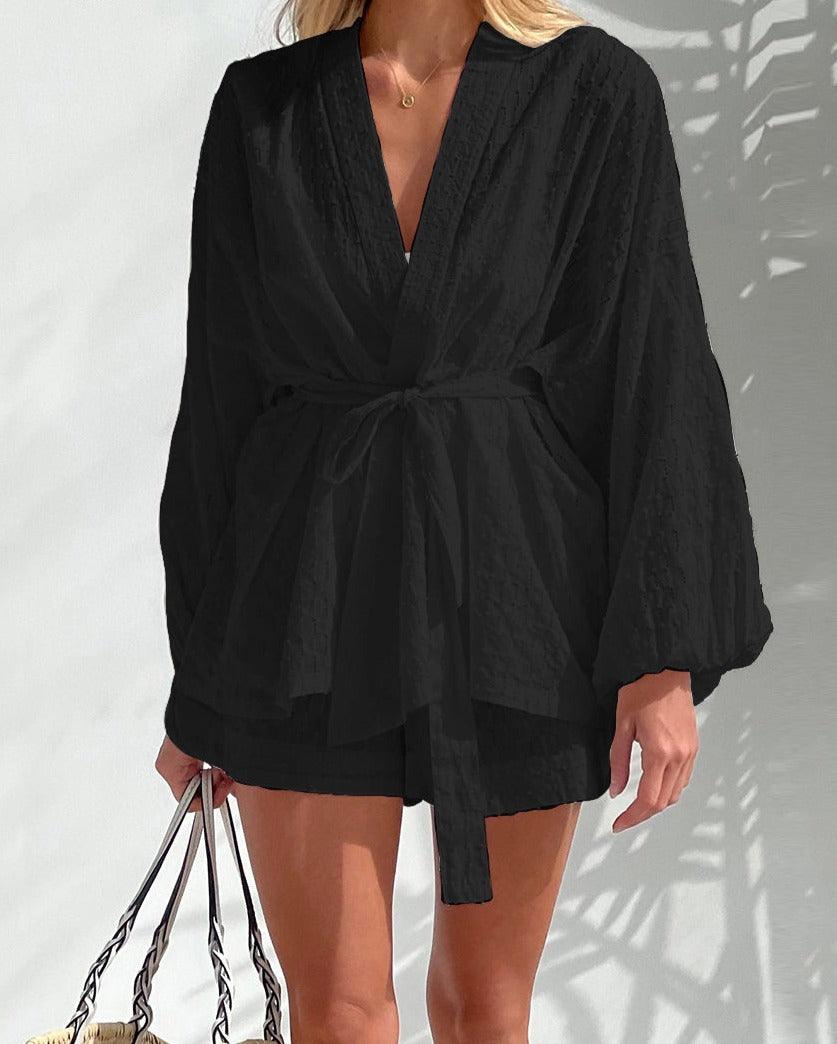 Ensemble kimono élégant avec short pour femmes - Grace Collection