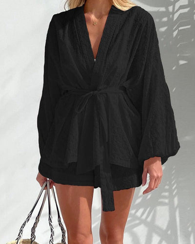 Ensemble kimono élégant avec short pour femmes - Grace Collection