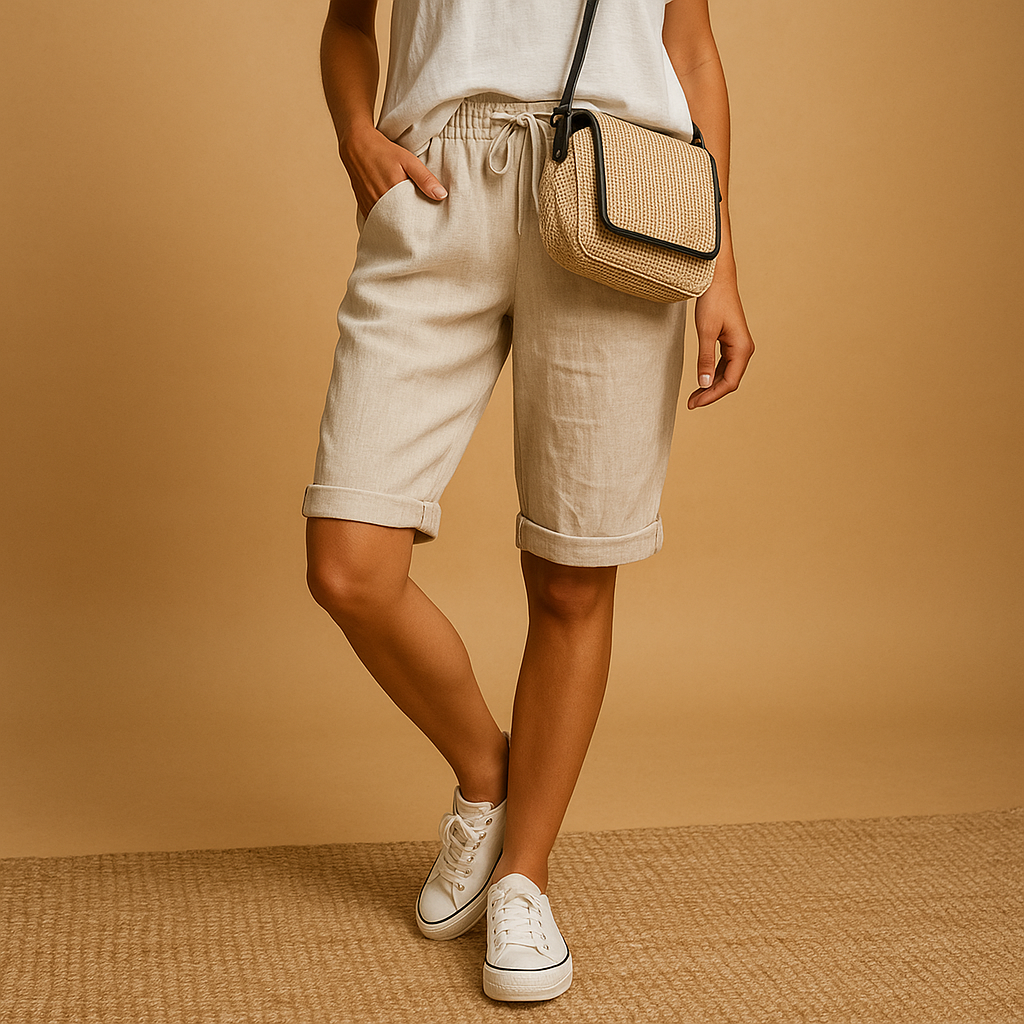 Pantalon capri aéré avec taille élastique pour femmes | Lotte