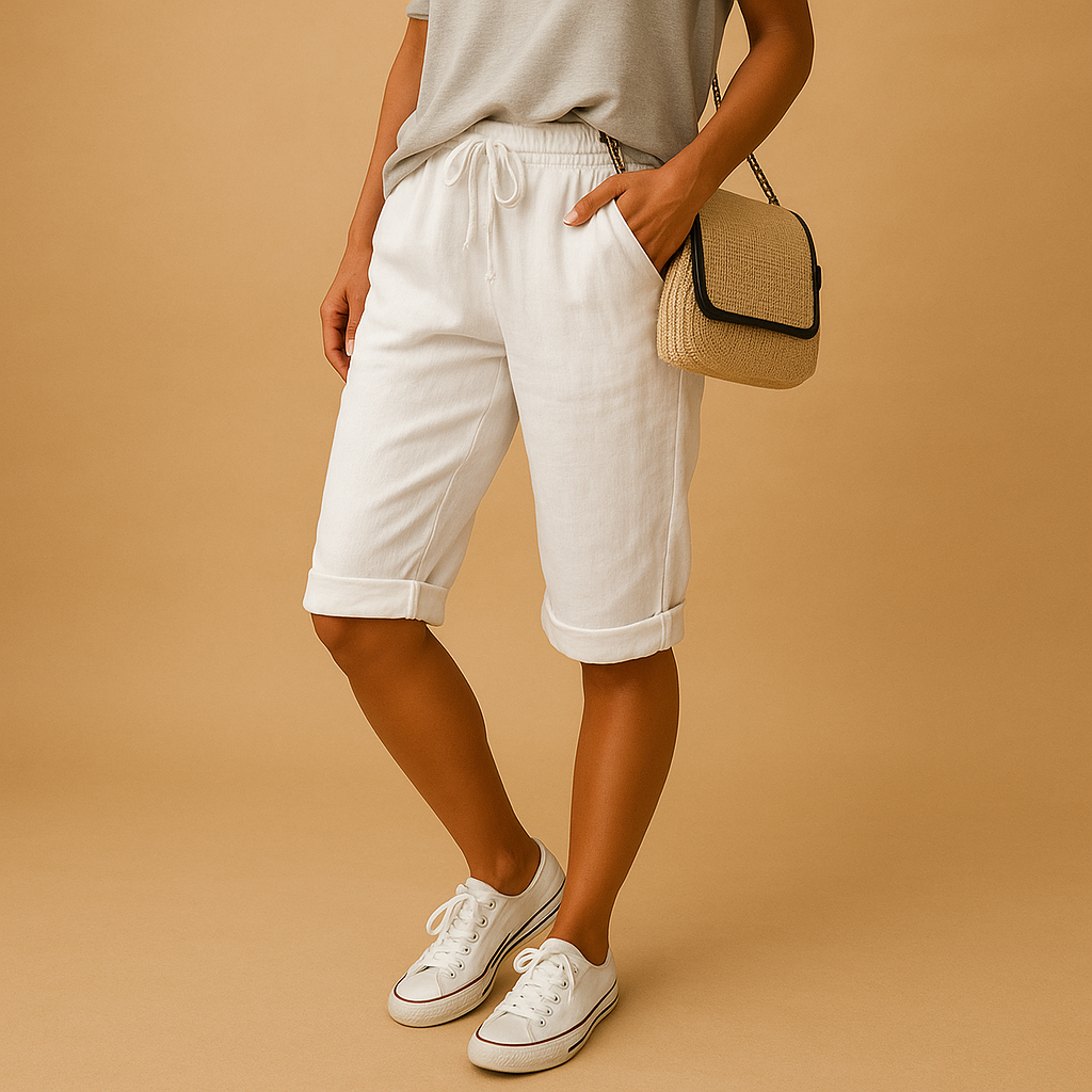 Pantalon capri aéré avec taille élastique pour femmes | Lotte